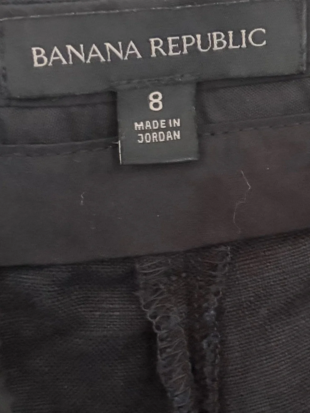 Women's 8 Banana Republic Black Linen Trousers Pleated Front